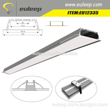 EU12335 linkable led linear light, office ceiling linear light linkable 600 900 1200 1500 2000 2400mm